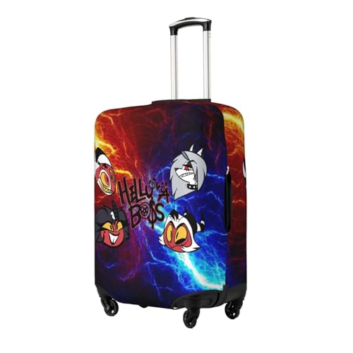Helluva Boss Travel Luggage Cover, Colorful Suitcase Luggage Protector, Washable Baggage Cover, Dustproof Protector Fits 18-32 Inch Luggage X-Large2