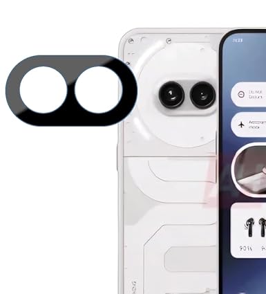 COVER CAPITAL Back Camera Lens Protector For Nothing Phone 2A 5G [With Photo Friendly Flash Cut] Black