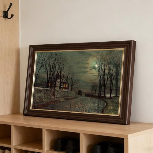 Impression sur toile Moonlight John Atkinson Grimshaw cadre 20x30cm - 3