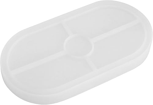 Miniatura 4 de JEUIHAU 6 moldes de bandeja de resina ovalada, moldes de silicona para contenedores de joyas, decoraciones y regalos de resina epoxi