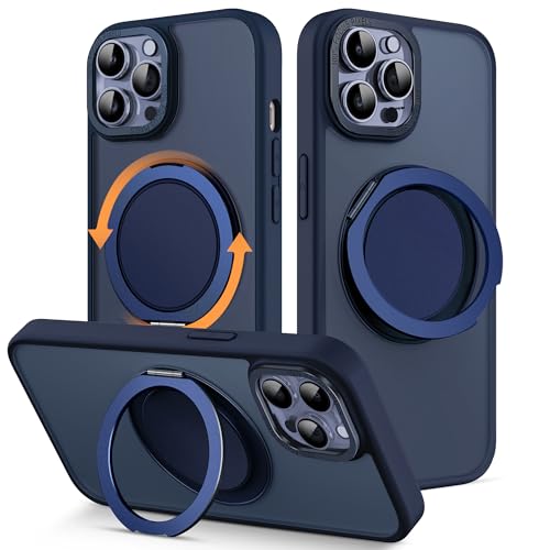 MCKRO iPhone 15 Pro Max(6.7C`)pP[XAϏՌCdbP[XJo[ 360°]\ȃLbNX^htAMagSafeCX[dƌ݊(u[)