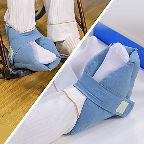 Almohada protectora para el talón, 1 par de cómodos cojines antiescaras para la protección del talón para pies hinchados y pacientes postrados en cama, alivio eficaz de las úlceras por presi