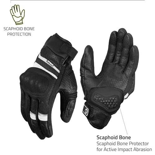 Rynox Air GT Gloves Black, Large Black White - Image 7