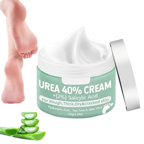 Crema Urea 40%,150g Crema Para Pies con Urea para Talones Agrietados y Piel Seca, Hidratación Profunda, Eliminador de Callos y Suaviza - Hidratante para Pies
