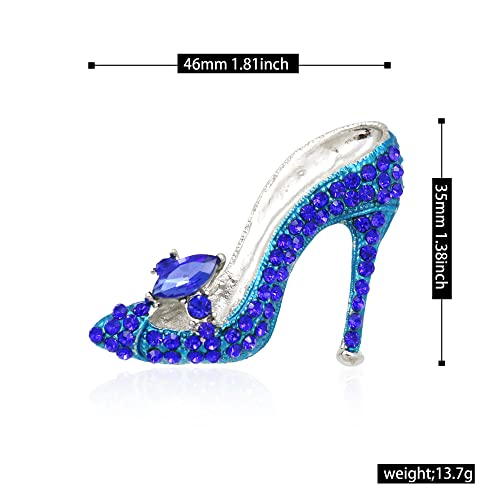 Image of High Heel Brooch Ladies Crystal Rhinestone High Heel Princess Shoes Women Stylish Charm Brooch Pin