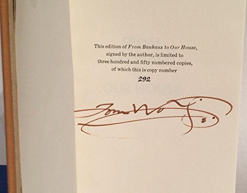 From Bauhaus to Our House. Signed/LTD. B00ADR3PKW Book Cover