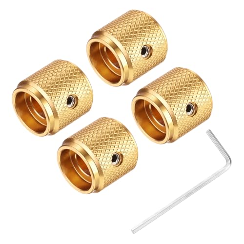 Bouton de potentiomètre 6mm en métal doré avec vis de réglage de volume précis
