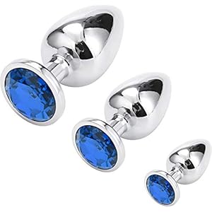 Greenpinecone Kleine middelgrote metalen anale plug set buttplug anale butt plug met kristal diamant