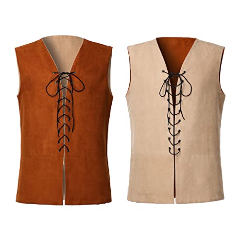 Amazon.com: BPURB Mens Renaissance Steampunk Lace-up Vest