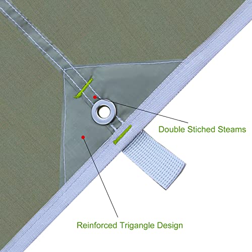 17 × 10 Ft Large Camping Tent Tarp Outdoor Waterproof Flame Retardant Hammock Rain Fly Backpacking Tent Tarp Shelter For Hiking Travel Picnic(Not Includes Poles) #TOP2