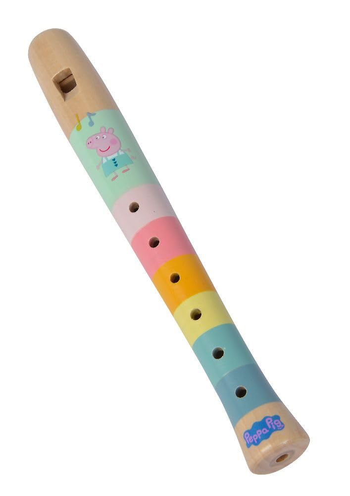 Eichhorn - Flauta de Madera de Peppa Pig de 20 cm de Largo, promueve la percepción auditiva de los niños, Produce Tonos armoniosos, de Madera de Chima, a Partir de 3 años