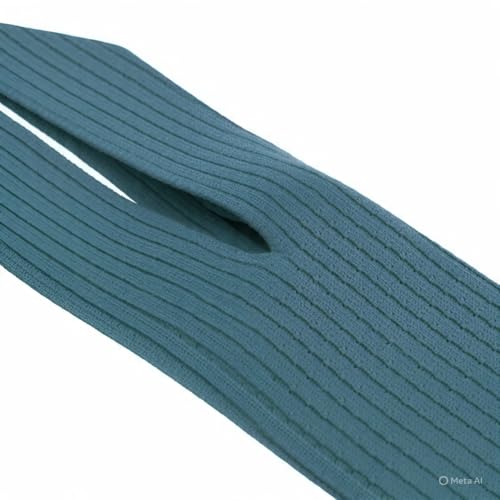 Image of iPhone Pocket Features a Singular 3D-Knitted Construction Designed to fit Any iPhone a Beautiful Way to wear and Carry nitted Scarf with Contrast Stripe Detail, Unisex, (Sky) (Long)