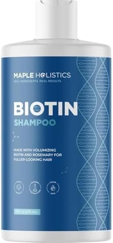 Rosemary and Biotin Shampoo for Thinning Hair - Vegan Volumizing Shampoo for Fine Hair with B Vitamins Argan Oil & Tea Tree Essential Oil - Paraben Silicone and Sulfate Free Vegan Formula (16 Fl Oz)