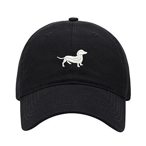 Gorra de béisbol bordada con perro Dachshund para hombre miniatura 1