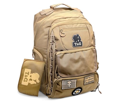 Image of Toddlers And Gunners Dad Diaper Bag, With Diaper Changing Mat, USB Port & Laptop Compartment. Diaper Bag Backpack with Straps for Stroller. Large Diaper Bag for men and women (Coyote Brown)