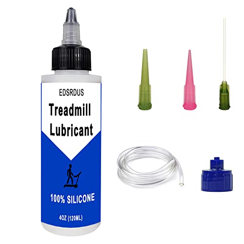 EDSRDUS Treadmill Belt Lubricant 100% Silicone Oil Ideal for All Treadmill Brands Extend Lifespan Easy to Apply with Both a Precision Twist Cap and an Application Tube