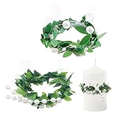 KAHZOR 2 pcs Tropfschutz Kommunionkerze,Kerzentropfschutz,kerzenringe für stabkerzen,Tropfschutz Taufkerzen,Tropfenfänger Kommunionkerze,Kerzen Tropfschutz Kommunion