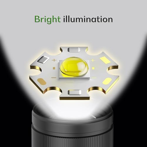 Image of IBELL LUMINEX 850 Rechargeable Torch Light High Power,3 Light Modes,15w, 2200mah battery, Telescopic Zoom, Type C Charging, LED Flashlight, Long-Distance Range, for Home,Outdoor & Emergency Use (Grey)