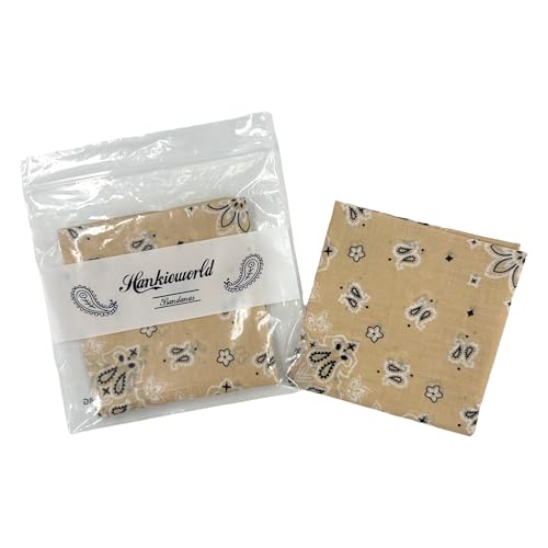 Image of Single Pack Bandanas 60s Premium Cotton Soft Thin Handfeel Large Handkerchief for Men and Women