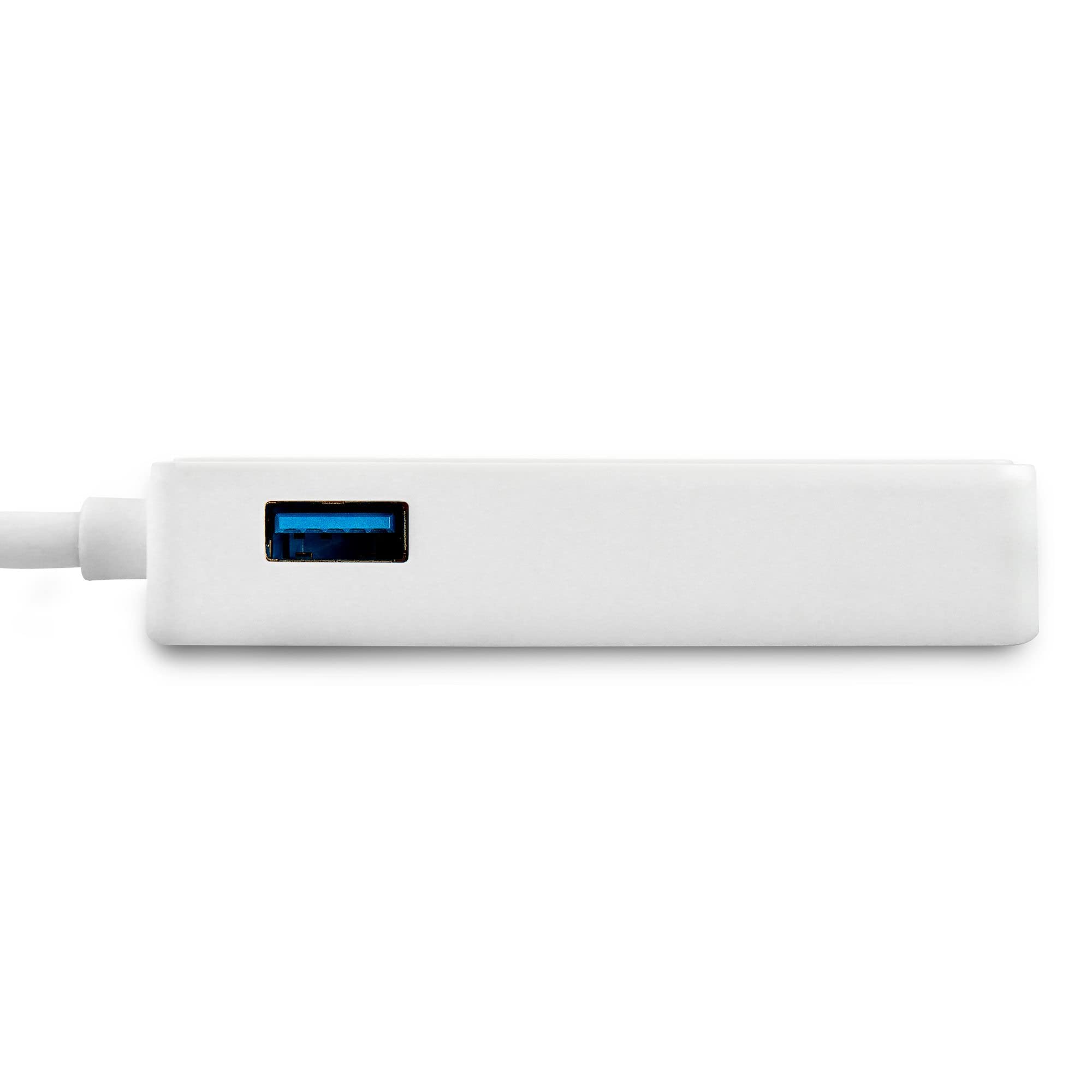 StarTech Adaptateur USB 3.0 vers Gigabit, RJ45, Blanc (USB31000SPTW) | Carte réseau externe, 1 port, USB Passthrough, Auto MDIX, VLAN