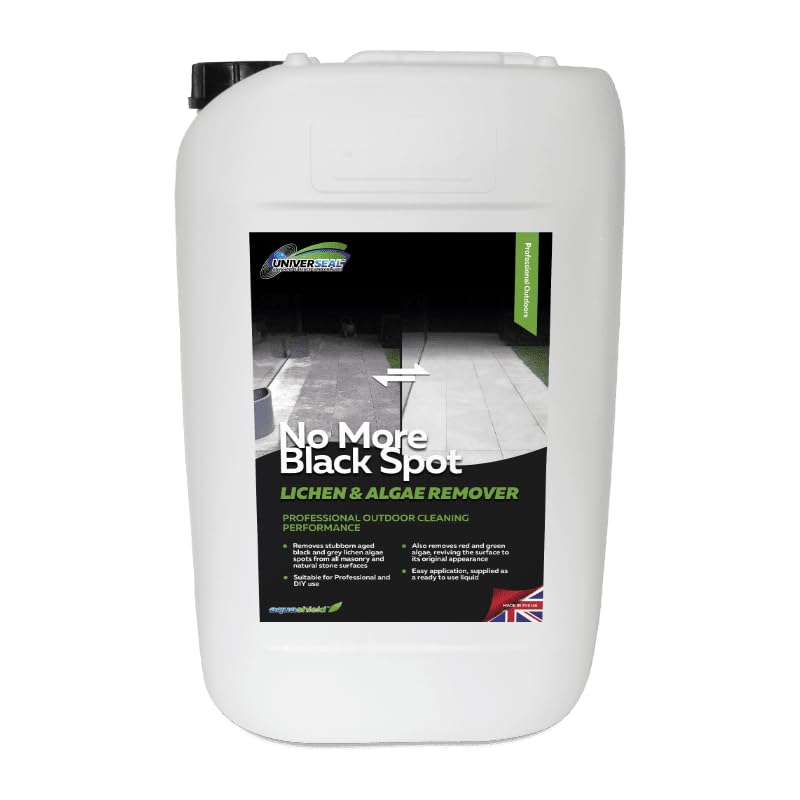 Universeal No More Black Spot – Lichen & Algae Remover for Patios, Driveways & Natural Stone (25 Litres)