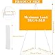 PUWOWYE Künstler Staffelei Stand, 160cm Verstellbares Stativ Tisch Kunst Leinwand Malerei Display, Easy Folding Studio Teleskop Boden Staffeleien für Hochzeit Poster Innen Außen, Weiß