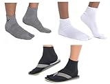 Flip-Flop Tabi Socks V-Toe Thick Ankle Socks 3 Pairs Black White Grey Warm Comfortable Polyester Cotton Blend White Black Gray Mens Womens