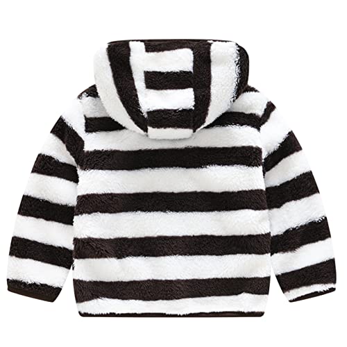 Big Boys Heavy Coat Winter Long Sleeve Fashion Fleece Stripe Thick Warm Hooded Tops Soft Coat Jacket3
