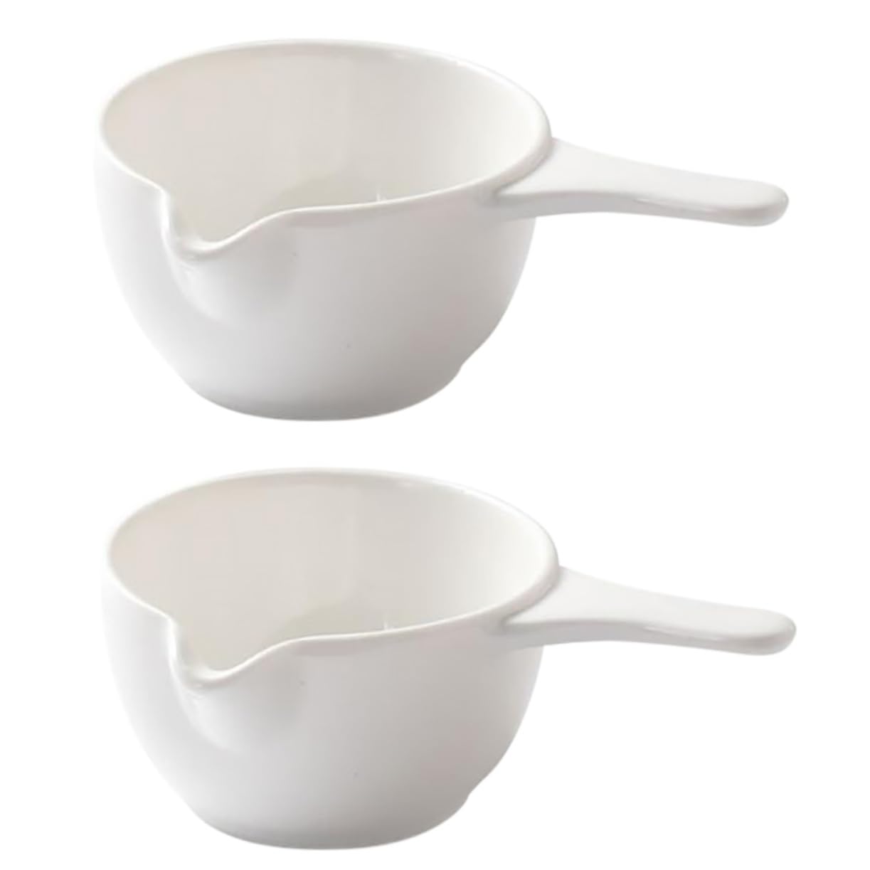 2Pcs Dipping Bowls with Handle Home Seasoning Plate for Sauces Vinegar and Appetizers Compact and Design for Kitchen Use