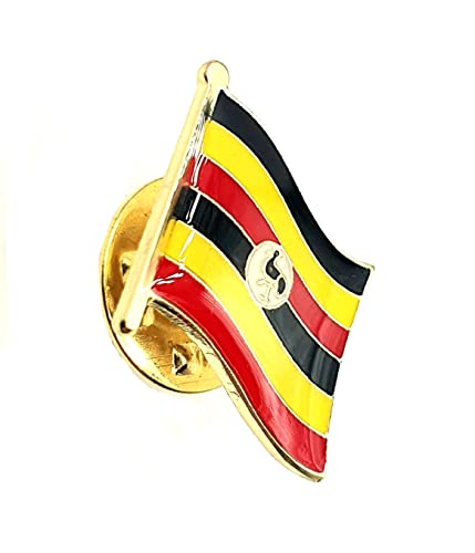 Pin's drapeau de l'Ouganda Ougandais en métal émaillé, Métal