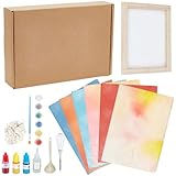 WEBEEDY 6 Set Papierherstellung Set Holz Papierherstellung Sieb Kit Enthält Holz Rahmen Papiermasse Und Mehr Papiermachensieb Kit Für Kreative Papierbastelarbeiten Zum Selbermachen