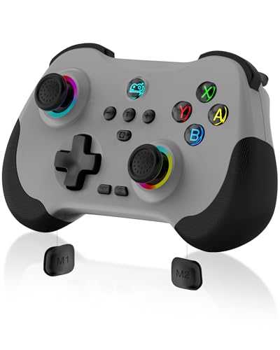 Joso Mobile Gaming Controller for iPad/iPhone/Tablet, Cloud Controller Remote Joystick for iOS/Android, Wireless Switch Controller with Macro Buttons/Hall-Rocker/Hall-Trigger - Grey