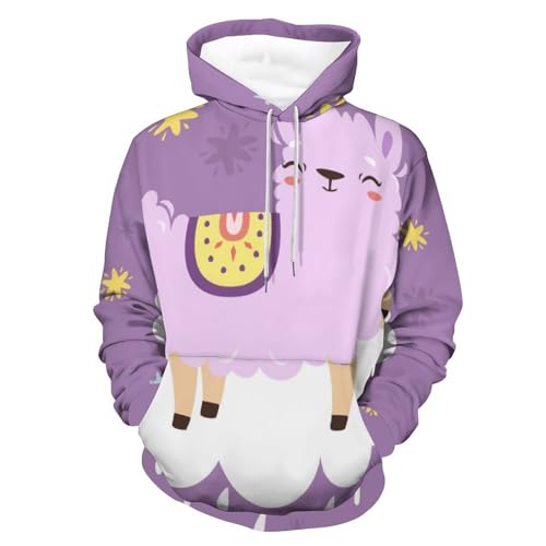 Unisexe Hoodie Alpaga Cadeau Idéal Sweat à Capuche Original Taille S