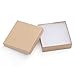 MESHA Jewelry Boxes Bulk 96PC, Matte Cardboard Gift Boxes, Cotton Filled Box with Lids, Brown 3.5x3.5x1 Inch, Bulk Square Small Kraft Gift Boxes