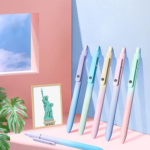 Yoxmjdb Gel Pens, 5 Pcs Medium Point Smooth Writing Pens Cute Pens For Women thumb #6