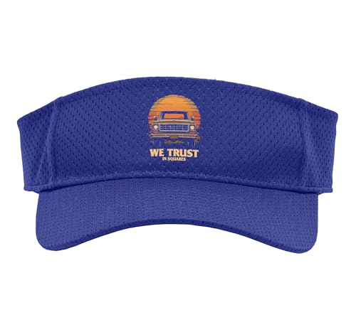 We Trust in Squares Classic Truck Body Sport Sun Visor Purple Youth