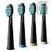 Gloridea Electric Toothbrush Replacement Heads 4pcs/pack for Gloridea Electric Toothbrush 507, 508 Model Series, Soft Bristle Brush Head in Black