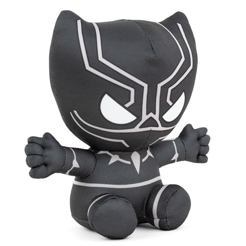 Image of Mirada Marvel Black Panther Soft Plush Toy - 23cm | Official Licensed Superhero Stuffed for Kids, Boys & Girls | Super Soft Cuddly Character Toy for Fans | Ideal for Birthday Gifts /Christmas /Diwali