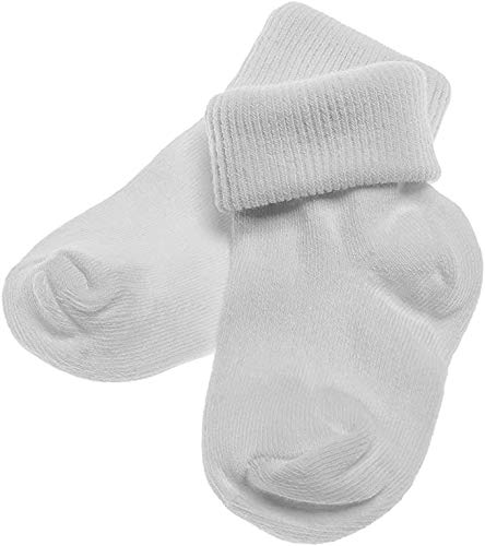 PETTI Artigiani Italiani - Lot de 6 paires de chaussettes pour bébé en coton chaud, 100 % fabriqué en Italie - Blanc - 18 mois Cover