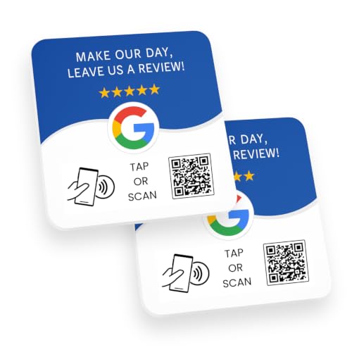 Taps Reviews Google���r���[�v���[�g NFC + QR�R�[�h Google���r���[�v���[�N�A3M�S���w�� - �ǂ��ɂł��\��A���ׂĂ̓d�b�ɑΉ�(�v���[�g2��)