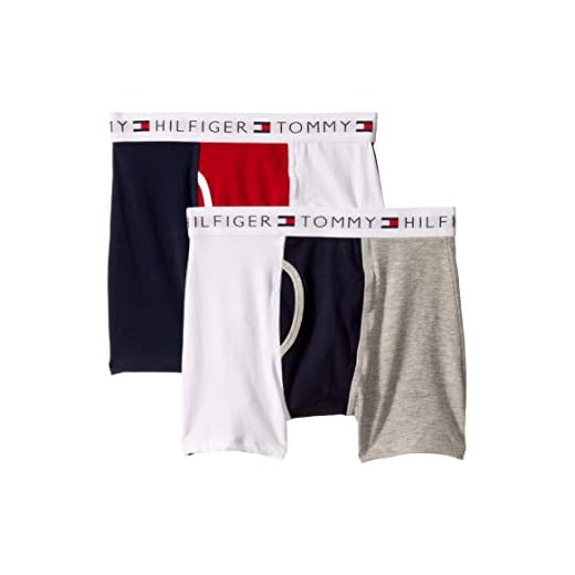 Tommy Hilfiger Boys' Boxer Brief Underwear (2-Pack), Grey Heather, 16-18