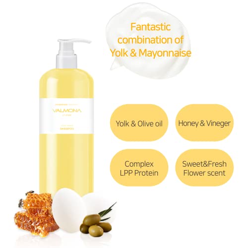 Valmona Egg Deep Nutrition Shampoo Conditioner Set Good For Dry And Damage Hair Contains Honey Olive Oil #TOP3