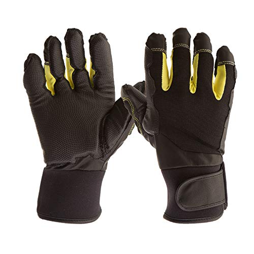 Impacto Protective Products AVPRO MPR Anti-Vibration Mechanics Glove Black PR, Black, Yellow, Medium, AV759030