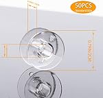 50 Pcs Bobbins pour machine à coudre, Transparent machine en plastique clair Bobbin pour chanteur, frère, Kenmore, Janome, Compatible avec la plupart des machines à coudre