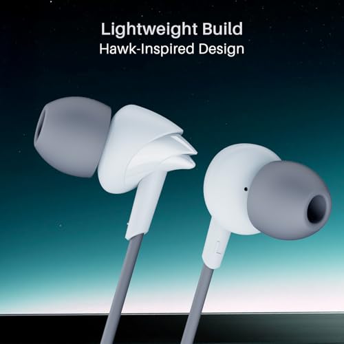 Image of Boat Bassheads 300C Wired Earphones,Type-C Jack, 10mm Drivers, Signature Sound, in-Line Microphone, Integrated Controls, Voice Assistant & 120cm Cable (Cool Grey)