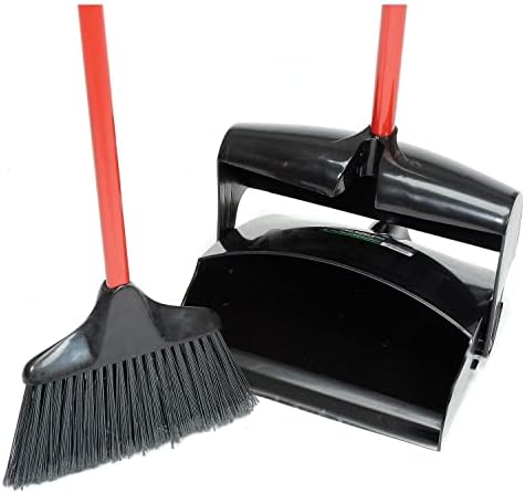 Miniatura 2 de Libman Escoba de vestíbulo comercial de 36 pulgadas de alto y juego de bandeja para polvo de 12 pulgadas de ancho, tapa cerrada, lote de 2