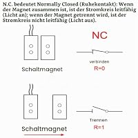 Gebildet Home Security Kabelgebundener Rolltorkontakt, magnetischer Reed-Schalter, Magnet in der Nähe – Stromkreis verbinden, Magnet entfernt – Stromkreis unterbrechen, Anwendungen MC-58 – Ansicht 4