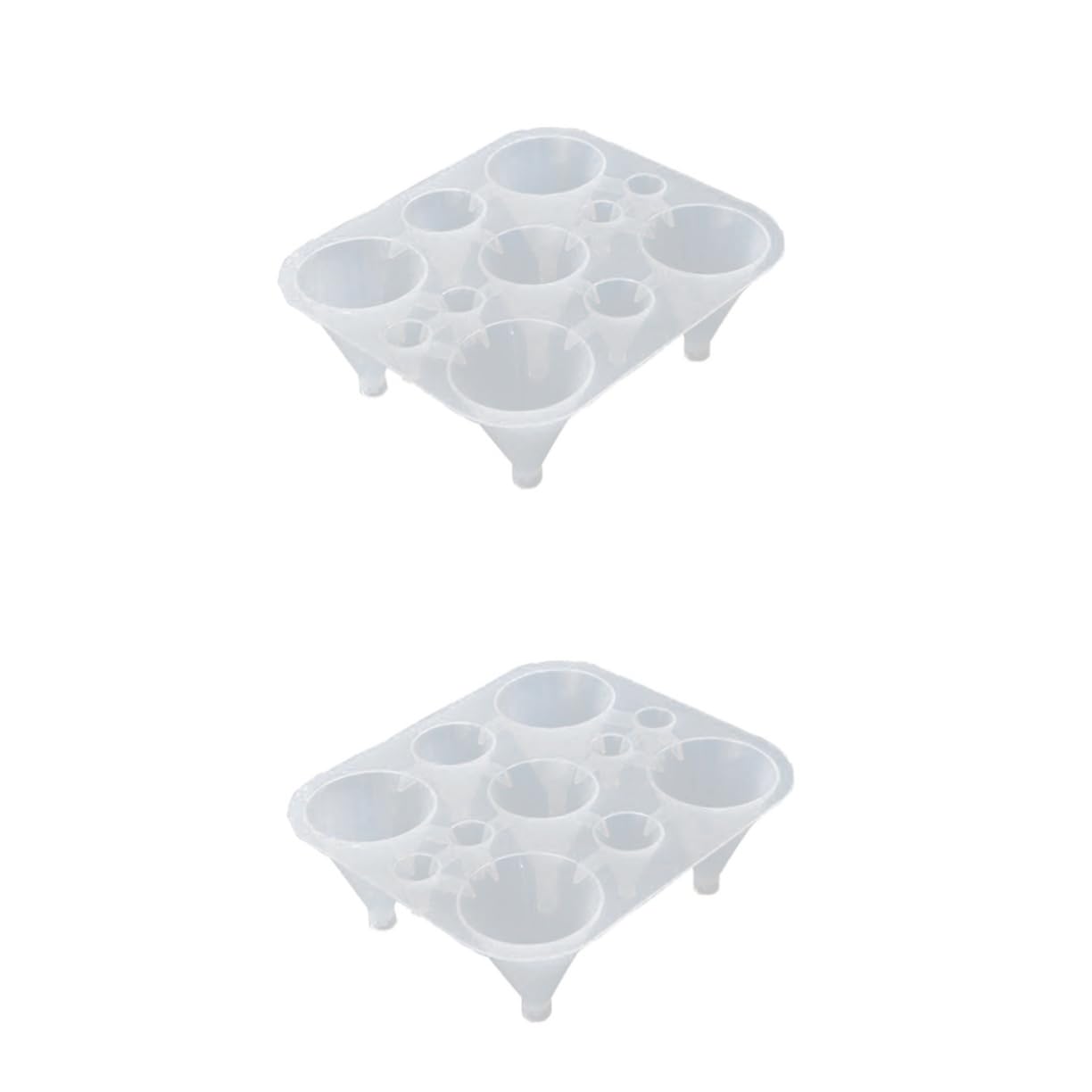 SHINEOFI 2piezas Molde De Silicona Para Repostería Forma De Cono Compartimentos Para Pasteles Fondant y Manualidades Para Hornear y Decorar Postres