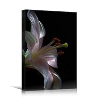 Canvas Wall Art Pink Flower Portraiture Colorful Floral Multicolor Photography Portrait Romantics - 12x18 inches