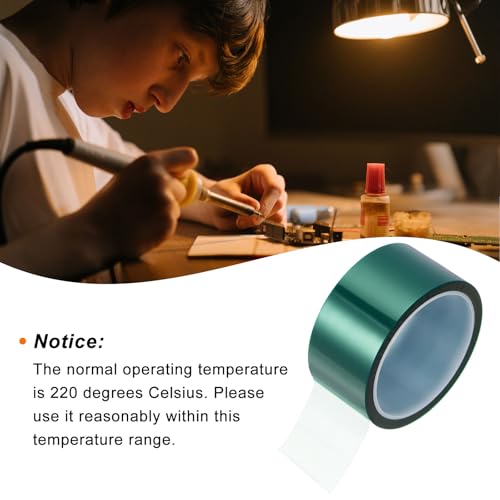 Image of HARFINGTON 2 Rolls Heat Tape High Temperature Heat Resistant Tape 40mmx33m(108ft) Sublimation Thermal Heat Transfer Tape for Sublimation Press No Residue, Green